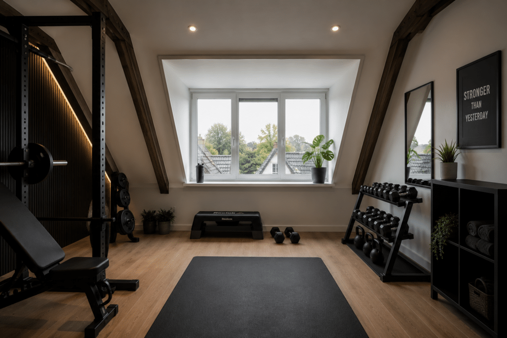 ideeen zolder verbouwen tot fitness ruimte