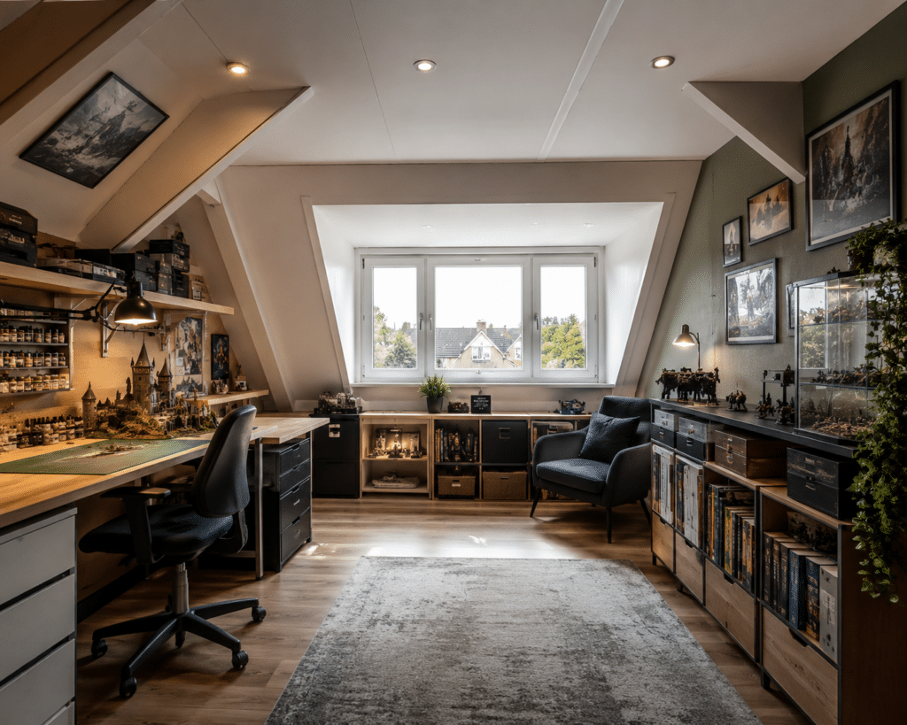 ideeen zolder verbouwen tot hobbykamer