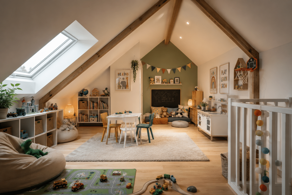 ideeen zolder verbouwen tot speelkamer kinderen