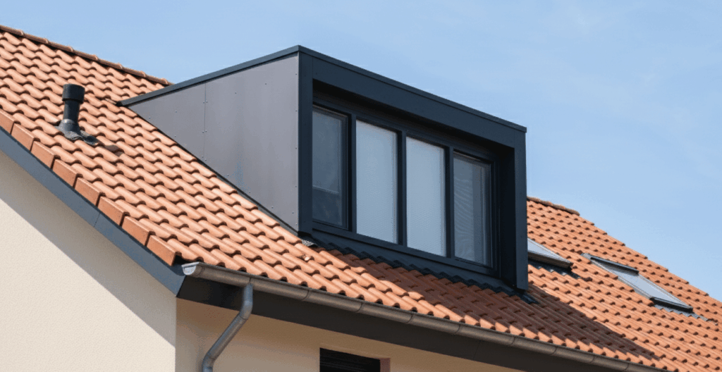 moderne dakkapel op Nederlandse woning