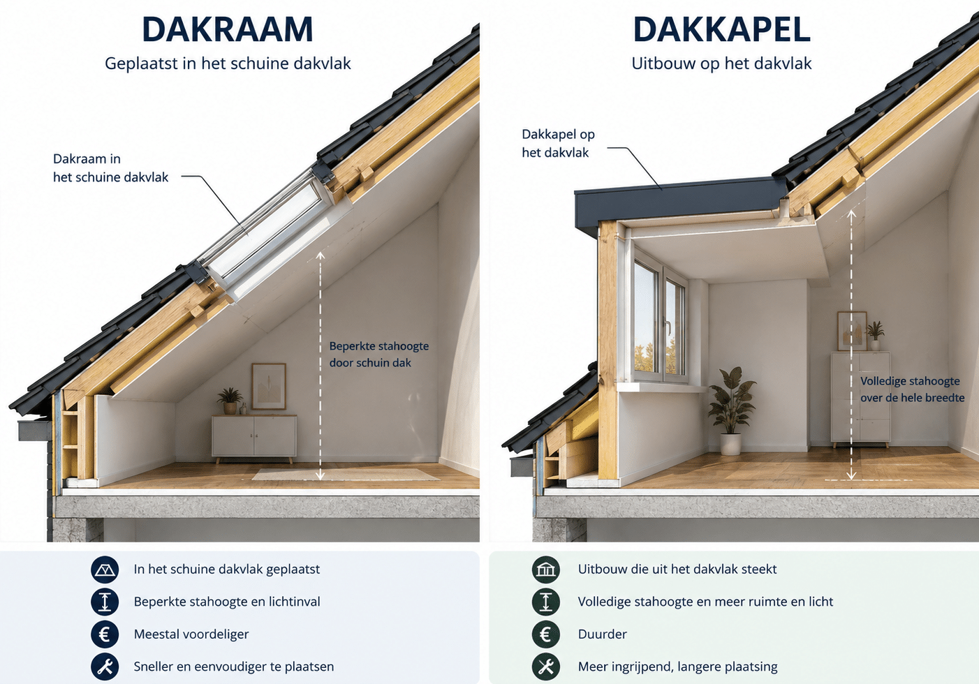 dakraam vs dakkapel